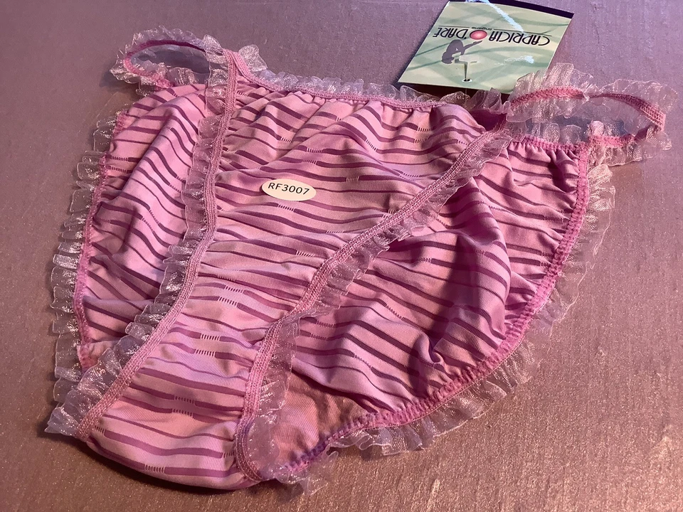 Mujer Bragas Bikinis CAPRICIA O’DARE Talla M/6 Rayas Transparente con Decoración Foto 2 de 4