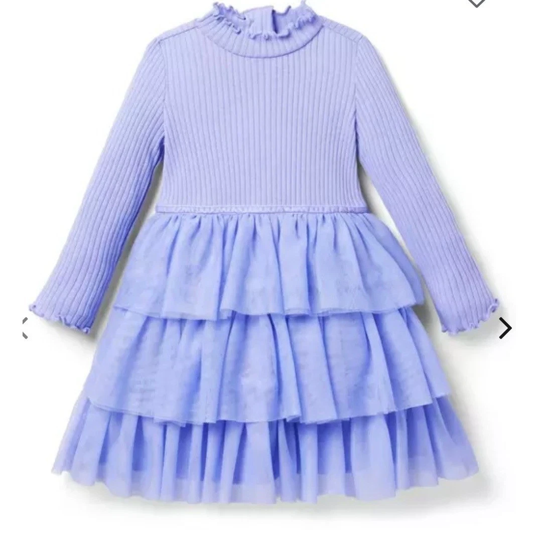 janie and jack purple dress Janie and Jack Purple Solid Child Size 10 Girl's Dress