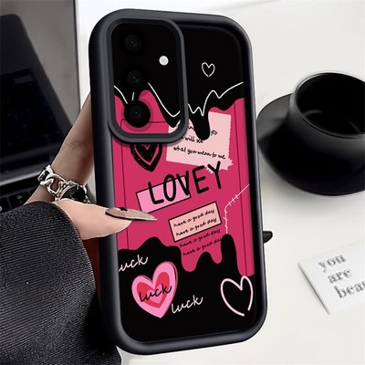 Lovery Herz-Silikon Hülle für Samsung S25 S26 Ultra S24 A17 A56 A55 A16 Schutz