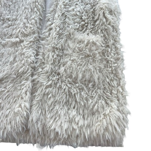 Ashley 26International Women M Cream Faux Fur Fuzzy Hood Open Front Vest VJR0051 - Bild 8 von 16