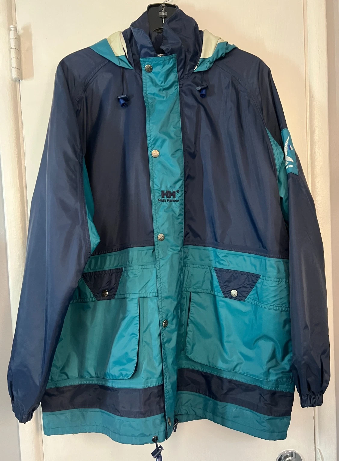 Helly Hansen Vintage Raincoat Saking Jacket Windbreaker, from Norway, Unisex M