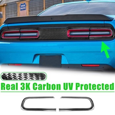  For Dodge Challenger SRT 2015-2023 Carbon Fiber Rear Taillight Lamp Cover Trim