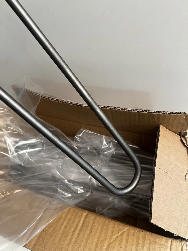 Paquete de 4 patas de banco de mesa de centro losa horquilla de acero de alta resistencia MCM Style WEN Foto 3 de 4