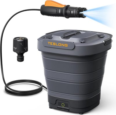 #ad Teslong Portable Electric Pressure Washer with 12L Tank Foldable Design 4 In 1 $121.43