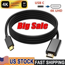 USB C to 4K HDMI Cable Video Converter Adapter 6Ft Type C to HDMI 4K Cord