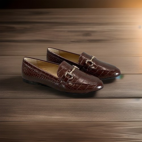 ALFANI Step N' Flex Women's Chocolate Croc Embossed Gayle Slip-On Loafers SZ 11 - Picture 3 of 10