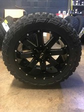 20x10 Ion 141 33 Mt Black Wheel And Tire Package Set 6x5.5 Chevy Silverado 1500