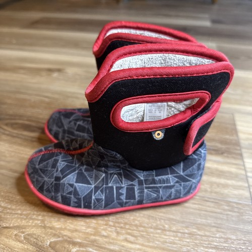 BOGS Snow Boots Toddler Boys Shoes SZ 9 Classic Insulated Rain Winter Faux Fur - Picture 5 of 7