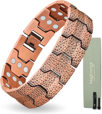 Copper Bracelet for Men, 3X Strength Magnetic Bracelet with 99.99 Pure Copper R