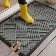 100 Waterproof All-Season Weathermax Doormat US Designed Natural Rubber, Stain