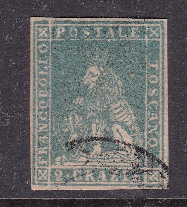 TUSCANY ^^^^^1860  RARER  sc#12 used   IMPERF   CLASSIC  $900.00@xxdco3867tusc77