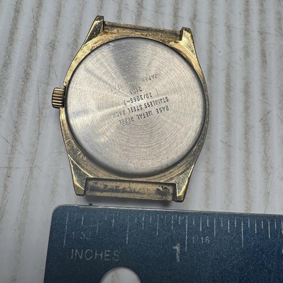 Armitron Cuarzo Vintage Acero Inoxidable Caja Trasera Sin Banda Ver Fotos Foto 2 de 4