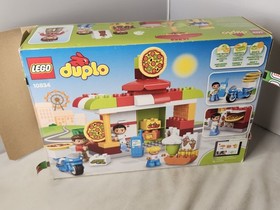 Lego Duplo Toddler My Town Pizzeria Pizza Restaurant 10834 People Motorcycle
