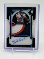 2023 National Treasures ROSCHON JOHNSON Midnight Rookie Patch AUTO #4/20 - BEARS