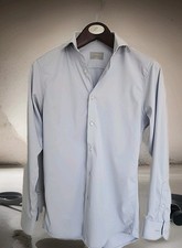 Perry Ellis Portfolio Men's Slim-Fit Light Blue Dress Shirt Size 14 1/2, 32/33