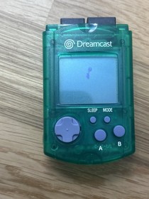 Sega Dreamcast VMU Green Visual Memory Unit - Tested - Dots On Screen