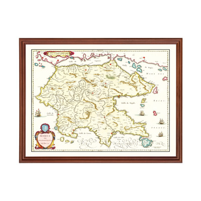 Old Map of Greece 1665 - Vintage Greece Art Wall Decor