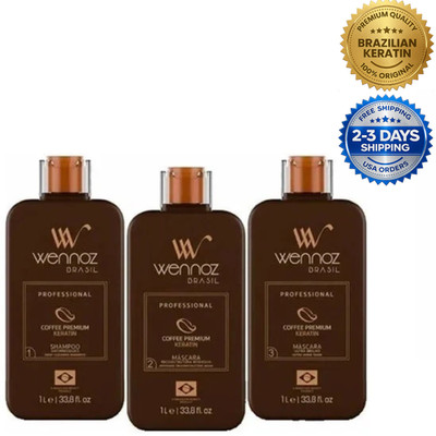 Honma Tokyo Wennoz Coffee Keratin Hair Straightening Kit 3x1L