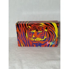 NOS Vintage 1999 Lisa Frank Tiger Stripe Storage/Pencil Box Desk Organizer