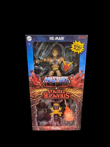MOTU 2-Pack: Masters of the Universe X Stranger Things: He-Man & Vecna Figuren🆕