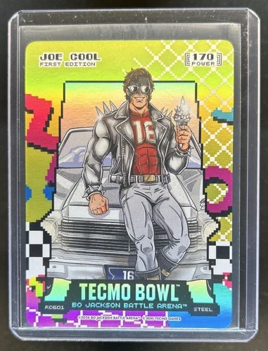2026 Battle Arena Tecmo Bowl Joe Cool 1st 80's 8-Bit Rad Battlefoil SP #RD601