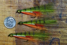 Set of 3 Baby Perch Minnow Flies