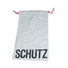 Schutz Shoes Dust Bag White Canvas Drawstring Red Cord Storage Pouch