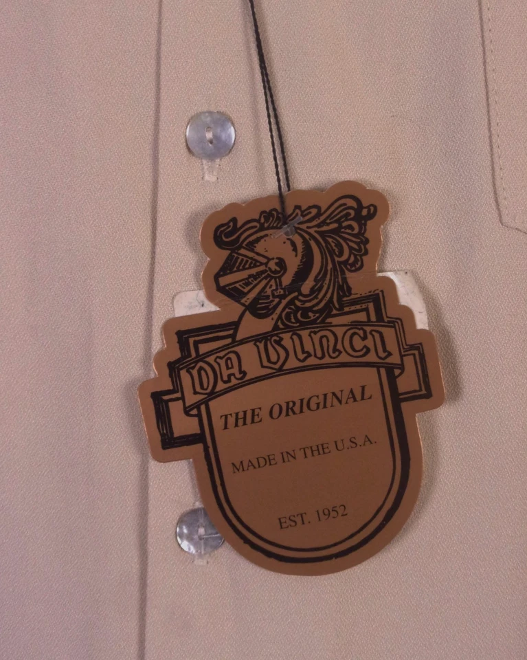 Camisa atómica retro vintage DaVinci California EE. UU. 50 acetato rayón XXL nueva con etiquetas Foto 3 de 4