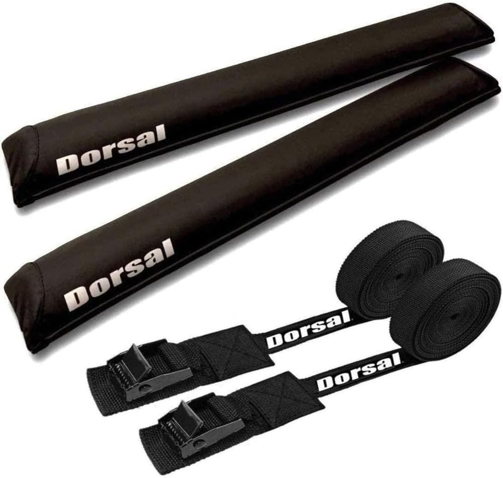 Sunguard (No Fade) Aero Roof Rack Pads and 15 Ft Straps for 