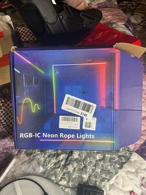 RGB-IC Neon Rope LED Light Strip 16.4ft App & Remote Control, Indoor