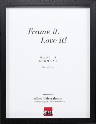 Effect Holzrahmen Profil 74 schwarz 60x80 cm mit Antireflexglas