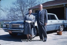 Pontiac Bonneville Ohio Plate Couple Mid Century Fashion 1962 Vintage Film Slide