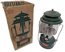 Vtg 1970's Coleman Two Mantle Green Lantern #220F195 w Box VG+ Pressure Tested +