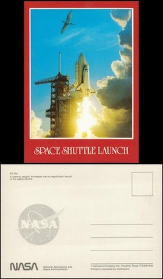 Ansichtskarte  SPACE SHUTTLE LAUNCH NASA Raumfahrt Raketen-Start 1985