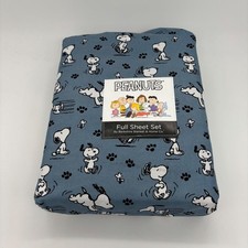 Berkshire Blanket Home Co Peanuts Full Sheet Set Snoopy Dog Blue