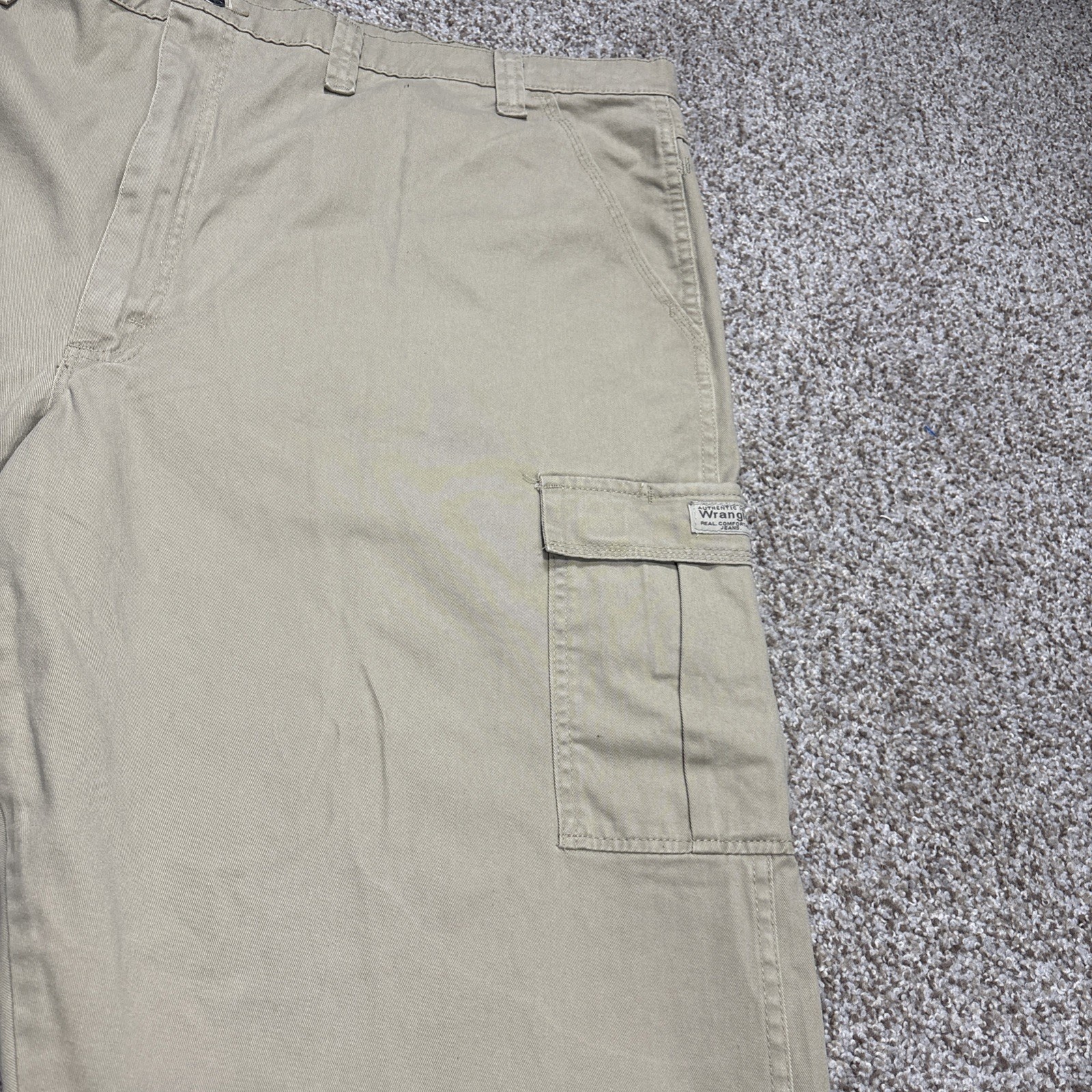 Wrangler Cargo Irregular Tan Cargo Jeans Pants Mens 48x30 Fits 48 X 31 New - View 4