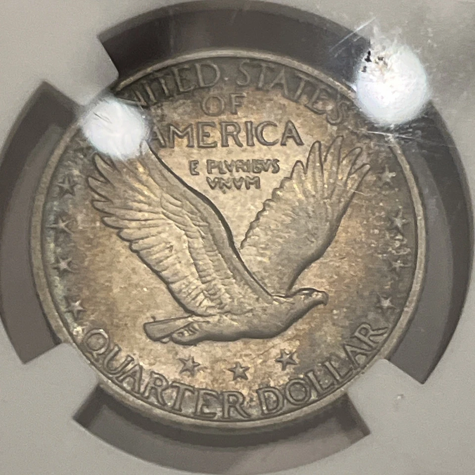 1926 Standing Liberty Silver Quarter 25C NGC XF45 Toned - Image 3 of 4