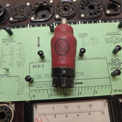 E-Röhre Valvo ECH 3 Triode + Hexode 12 / 5 mA Tube geprüft auf Funke W19 BL-2640