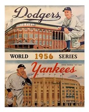 Vintage 1956 World Series Poster Wall Art - Dodgers vs Yankees