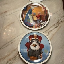 Edwin M Knowles “Mother’s Day” plates 1985 & 1986 By Norman Rockwell limited