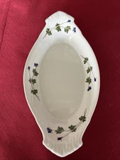 BIA Cordon Bleu USA Augratin Oval Dish Blue Flower Vine
