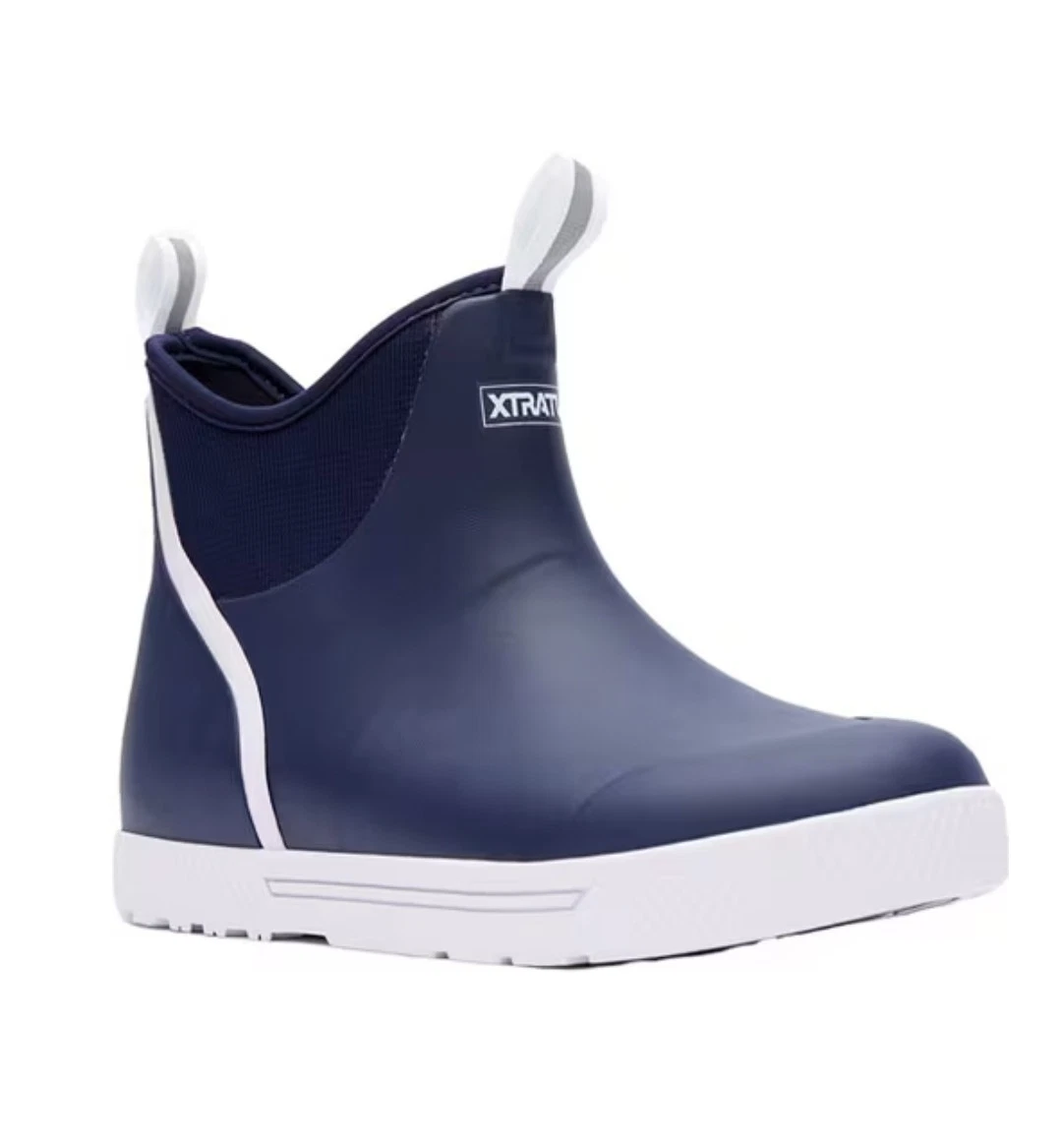 XTRATUF Men's Wheelhouse Waterproof Ankle Deck Boots Commercial Grade Navy 9 NEW