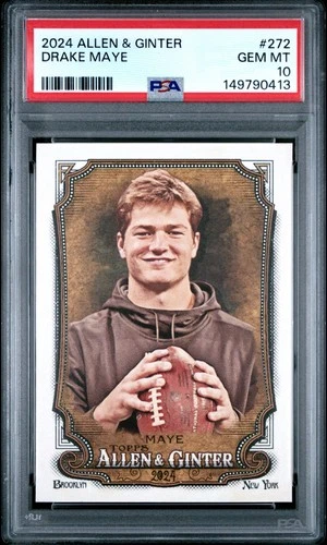 2024 Topps Allen & Ginter Drake Maye ROOKIE RC #272 PSA 10 Gem Mint PATRIOTS