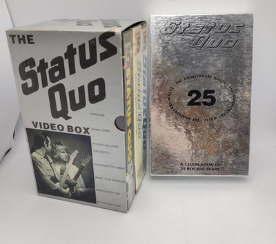 Status Quo VHS Bundle Box Set X 3 Video VHS Channel 5 & Anniversary Waltz Video