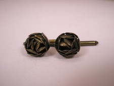 SINGLES 2 3/8" Metal Rosebud Flowers Vintage Formal Tuxedo Prom Shirt Stud j108