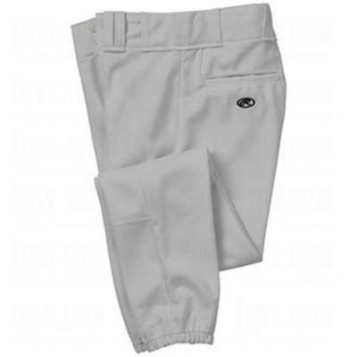 Rawlings Mens grey Baseball Pants Athletic Uniform Elastic Hem Bottoms Trousers
