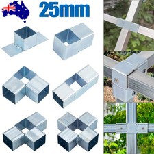 SQUARE 25mm Tube Connector Bracket Aviary Frame cage Gate Heavy duty Metal Gal