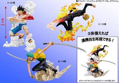 Banpresto Figures Gashapon One Piece Super Effect Diorama Zorro Rubber Luffy Sanji Ebay