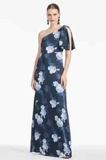 NEW, Sachin & Babi Chelsea Gown -Floral Printed Asymmetric Gown #MD353