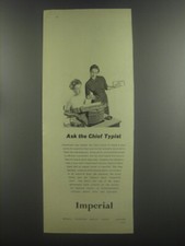 1953 Imperial Typewriter Ad - Ask the chief typist thumbnail